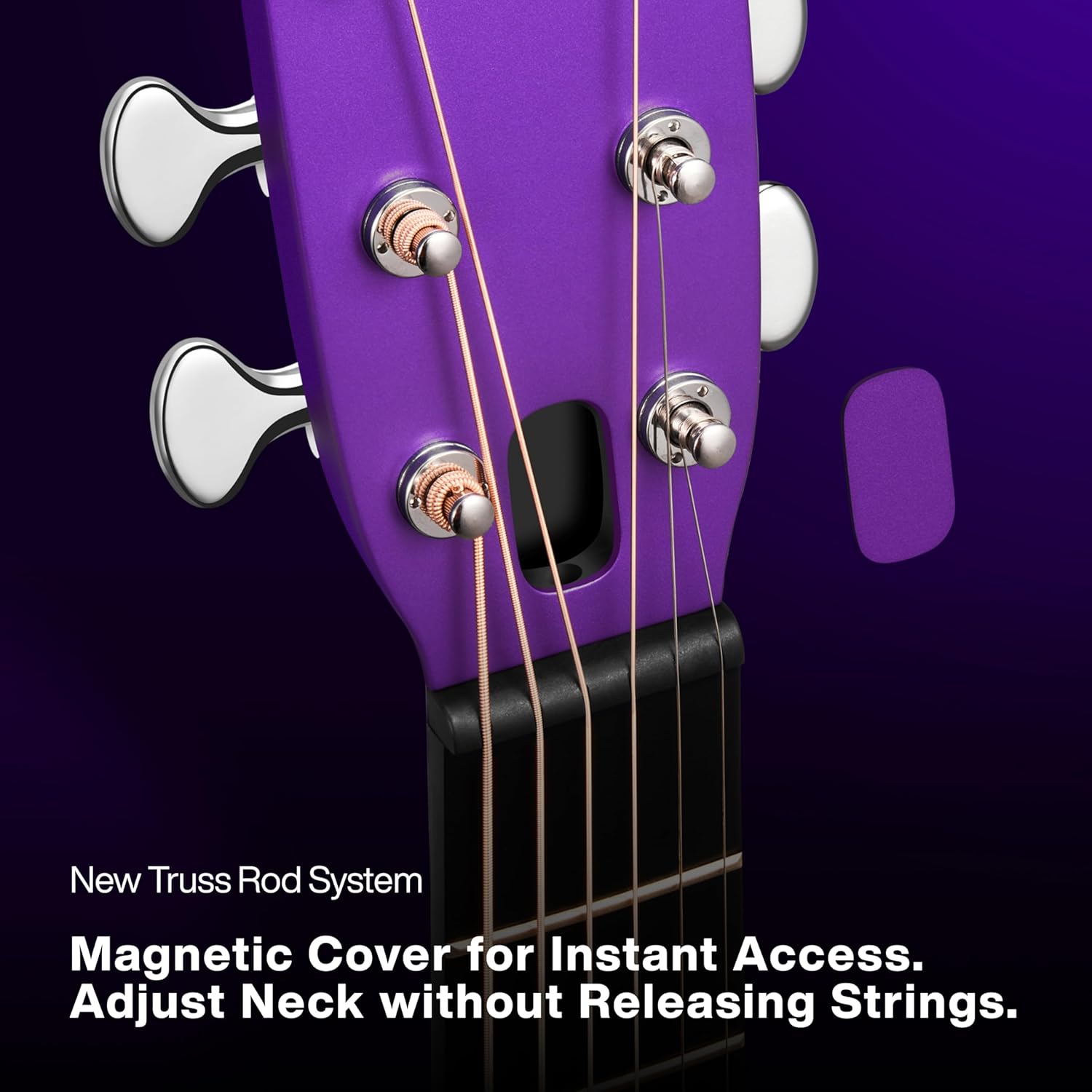 LAVA ME 4 Guitarras eléctricas acústicas de fibra de carbono, guitarra de audio inteligente de viaje con pantalla táctil de 3.5 pulgadas, sistema