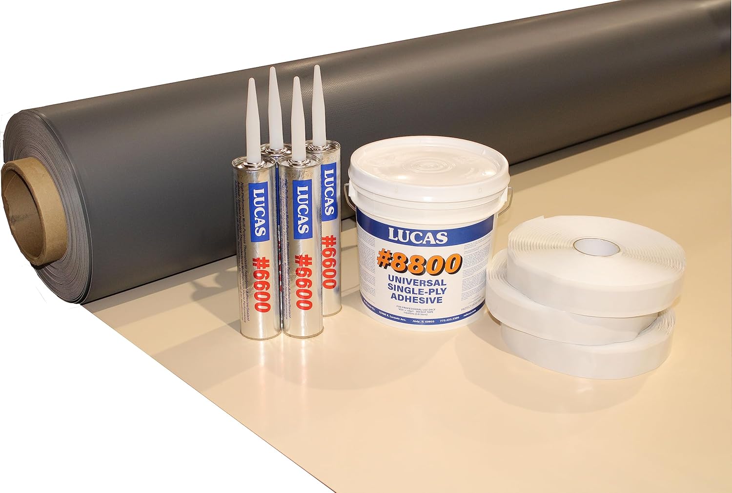 TPO RV Kit de techo de goma de 45 mil  9’6″ de ancho x 10′-40′ de largo RV (Camper) reparación de techo (25 pies)