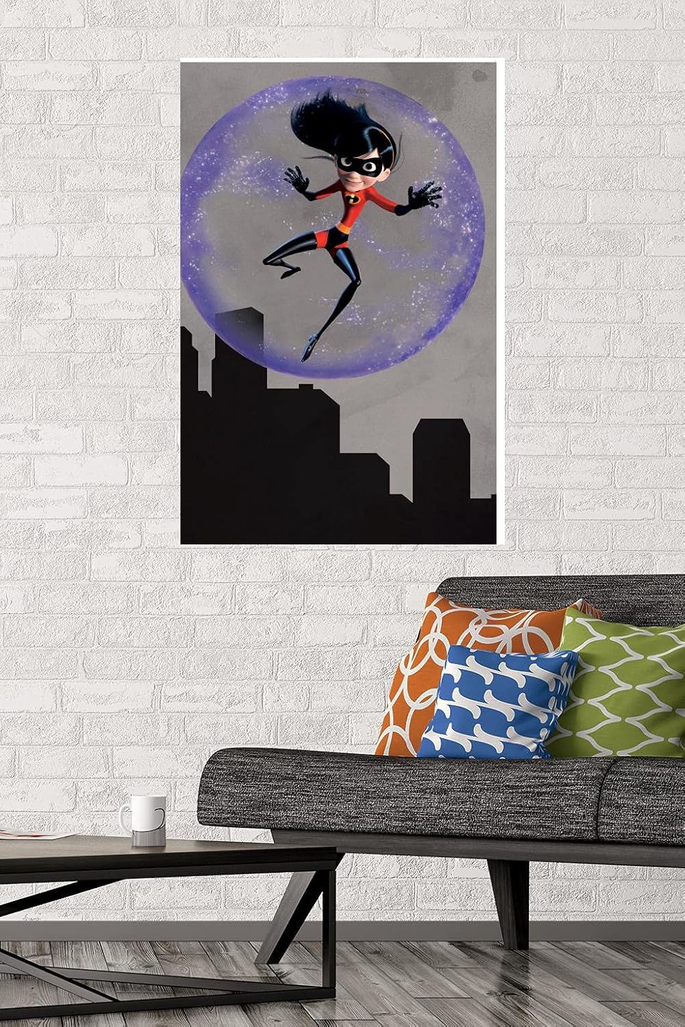 Trends International Disney Pixar – Póster de pared de The Incredibles 2, color violeta, 22.375 x 34 pulgadas, versión sin marco