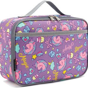 FlowFly – FlowFly – Lonchera térmica para niños, minihielera suave para el regreso a clases, lonchera para niñas, niños, unicornio morado FlowFly – FlowFly – Lonchera térmica para niños, minihielera suave para el regreso a clases, lonchera para niñas, niños, unicornio morado
