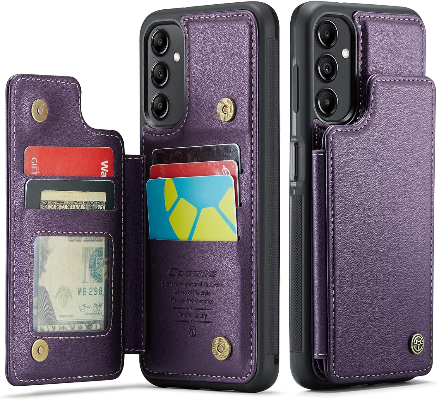 Para Samsung Galaxy A14 5G Wallet Case RFID Bloqueo PU Funda De Cuero Con Soporte Magnético Para Tarjeta Flip Kickstand Delgado A Prueba De Golpes