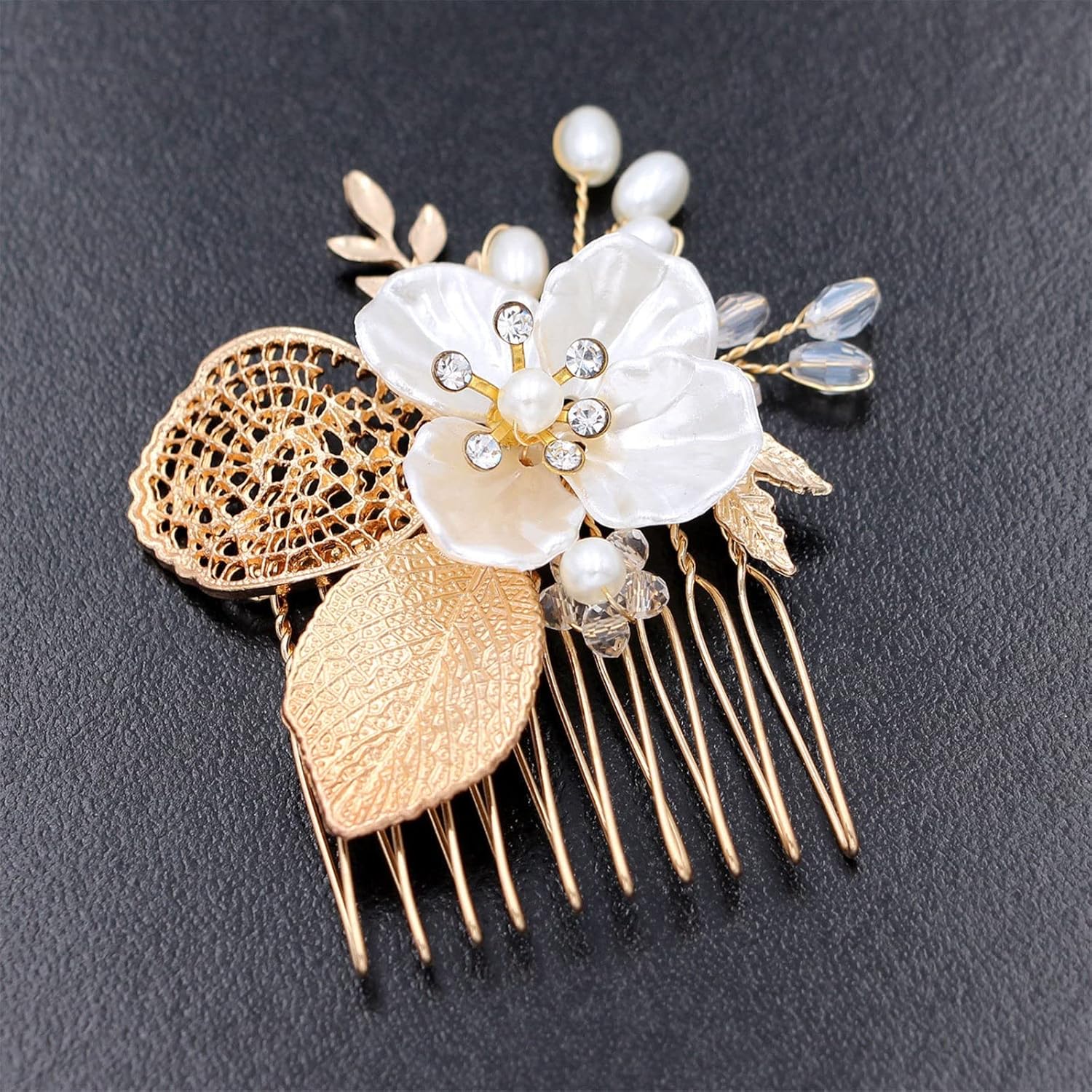 Pasadores antideslizantes para niñas pequeñas, accesorios para el cabello, clip lateral para peine de flores, diamantes de imitación, pinza para el