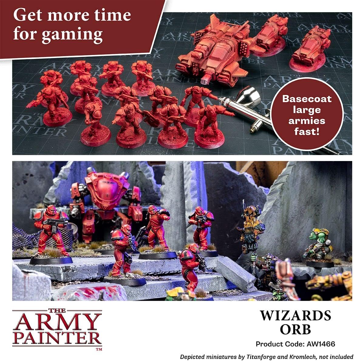 The Army Painter Warpaint Air Wizards Orb – Pintura acrílica no tóxica a base de agua muy pigmentada para juegos de rol de mesa, juegos de mesa y