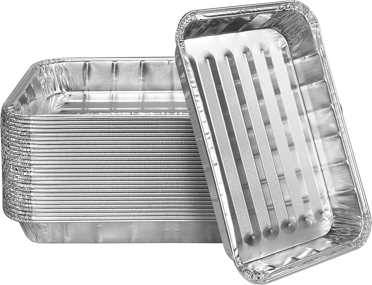Sartenes de papel de aluminio resistente  Sartén desechable antiadherente para horno asador para hamburguesas, filetes, tocino, asados, verduras