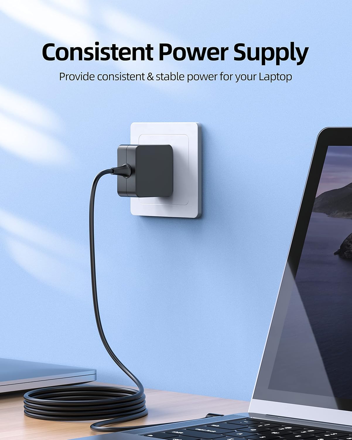 Cargador de CA de 33 W con certificación UL para Asus Vivobook L210 L210M L210MA L410 L410M L410MA L410N L210MA-DB01 L410MA-DB02 Cable adaptador de