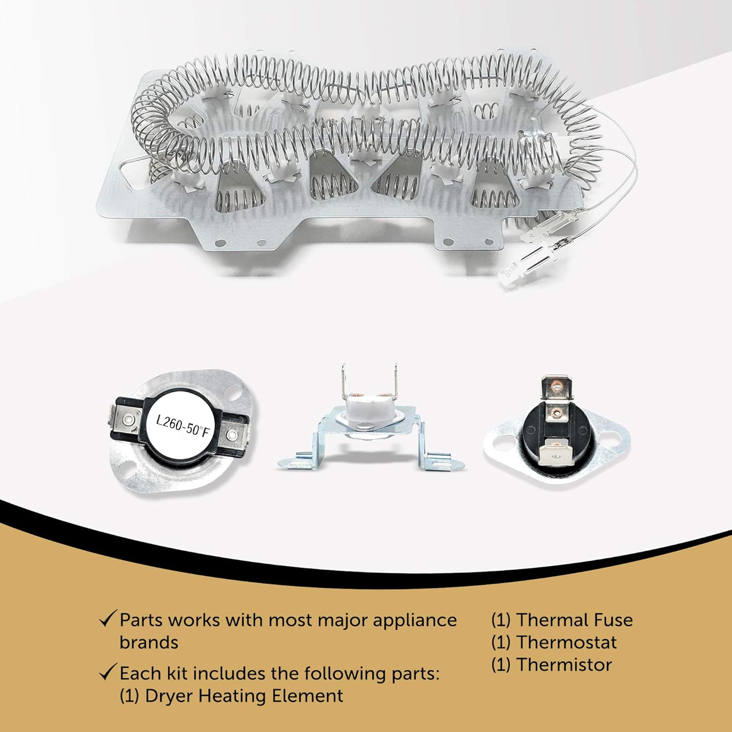 Kit de elementos calefactores para secadora Samsung – Reemplazo de fusible térmico y termostato