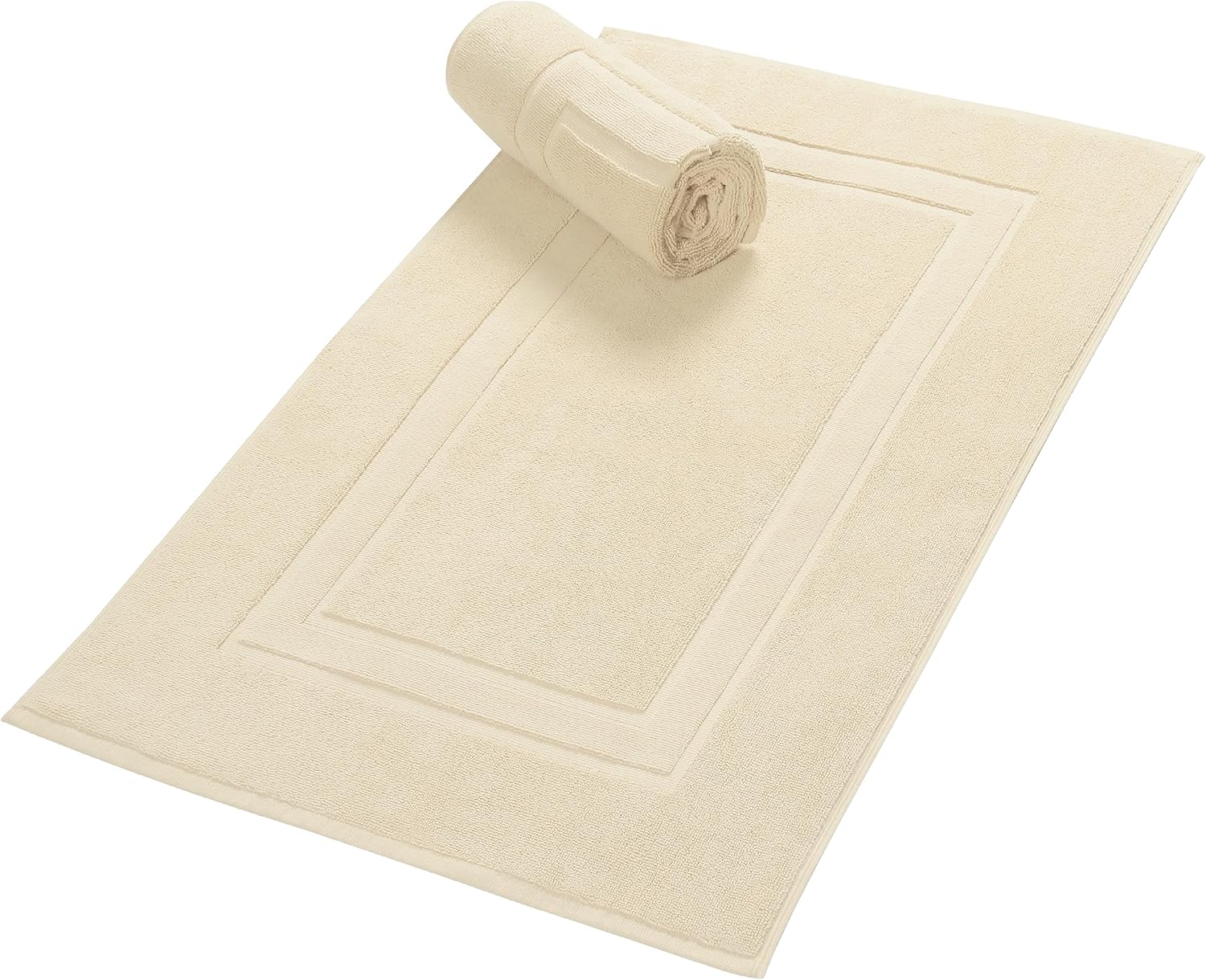 GLAMBURG Paquete de 2 tapetes de baño de algodón prémium de 20 x 32 pulgadas, 100% algodón hilado en anillo, calidad de hotel y spa, 21.16 ozm,