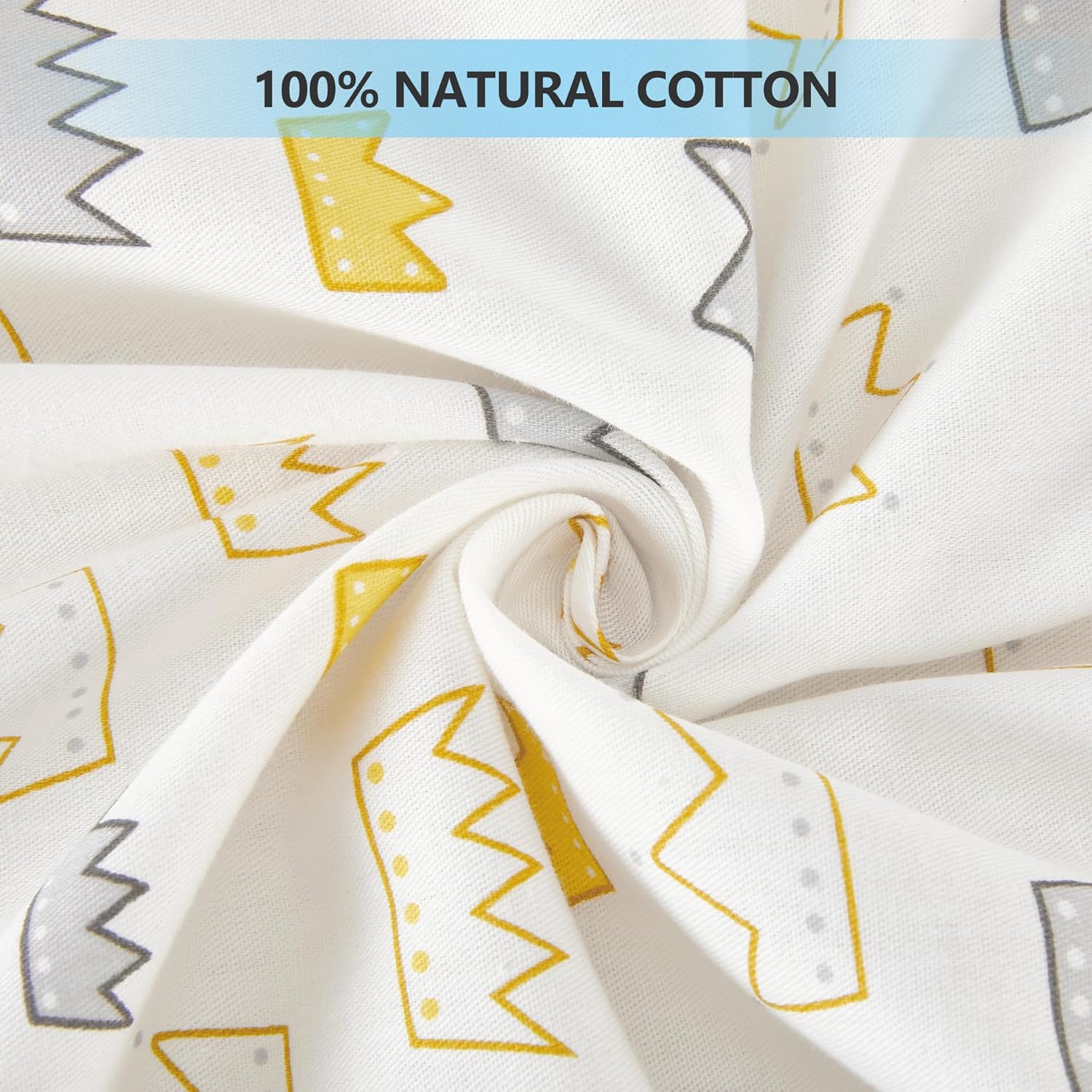 TILLYOU Juego de 2 sábanas bajeras para cuna, sábanas de colchón de 100% algodón natural para cama infantil, tamaño estándar de 28 x 52 x 8