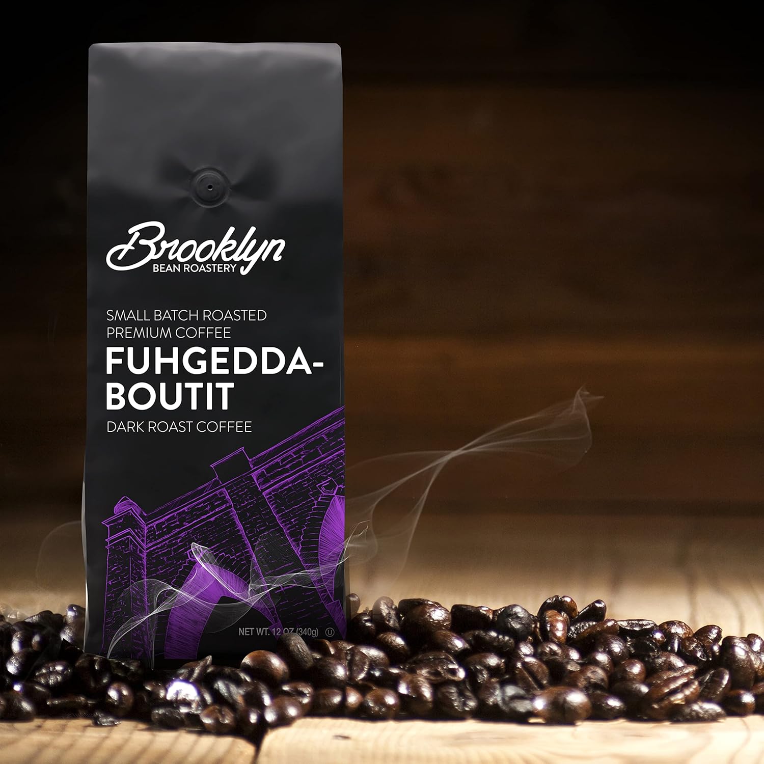 Brooklyn Beans Paquete variado de café molido en bolsas, tostado claro, medio oscuro y saborizado, paquete de 12 onzas, 72 onzas, (paquete de 6)