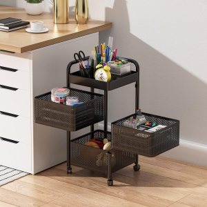 Estante giratorio de almacenamiento de cocina, sin montaje, estante de baño, organizadores y carrito de almacenamiento para frutas, verduras, Estante giratorio de almacenamiento de cocina, sin montaje, estante de baño, organizadores y carrito de almacenamiento para frutas, verduras,