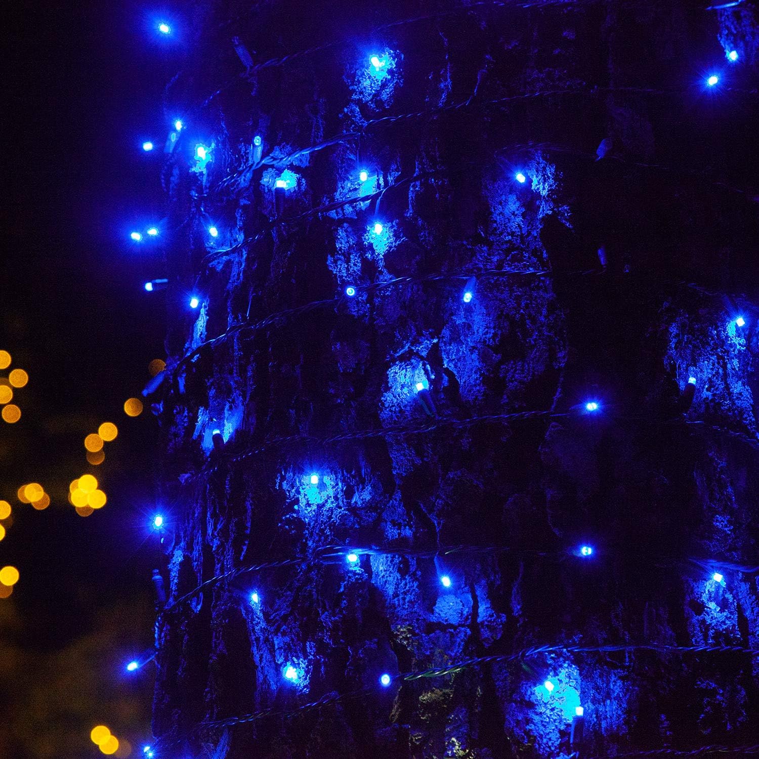 SoftTwinkle – Luces de Navidad de centelleo lento, tira de luces parpadeantes suaves de Navidad (50 luces, 17 pies, azul)