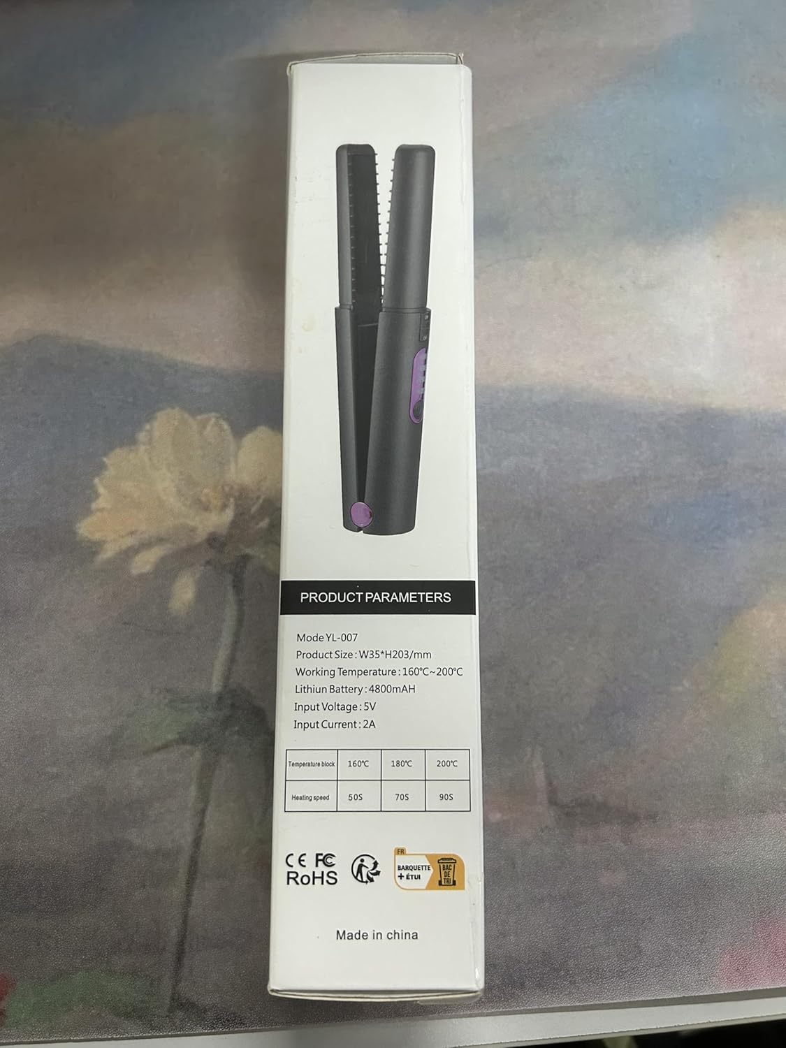 OBEST Rizador de pelo inalámbrico 2 en 1, mini plancha plana inalámbrica portátil de viaje, calentamiento rápido, alisador de 3 niveles