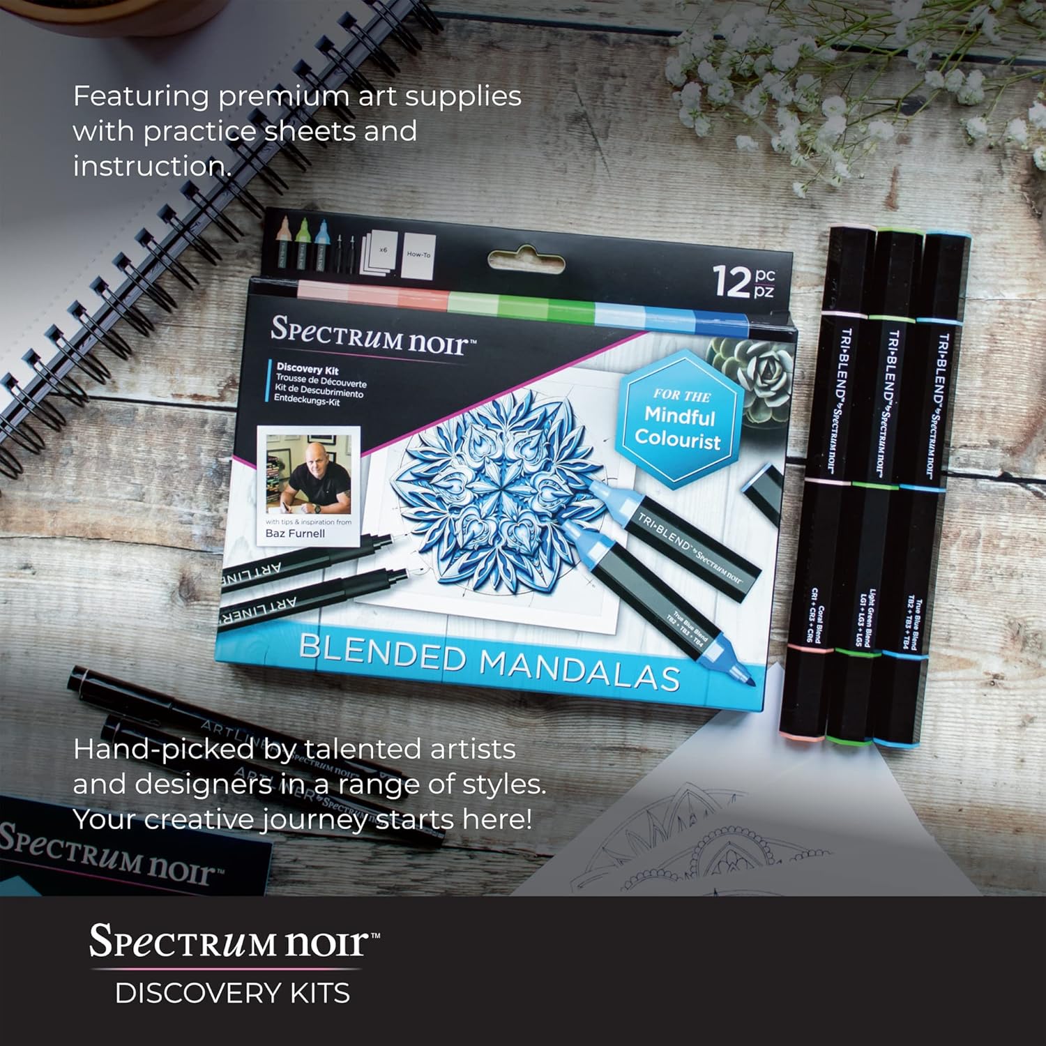 Spectrum Noir Descubre KIT, Mandalas mezcladas