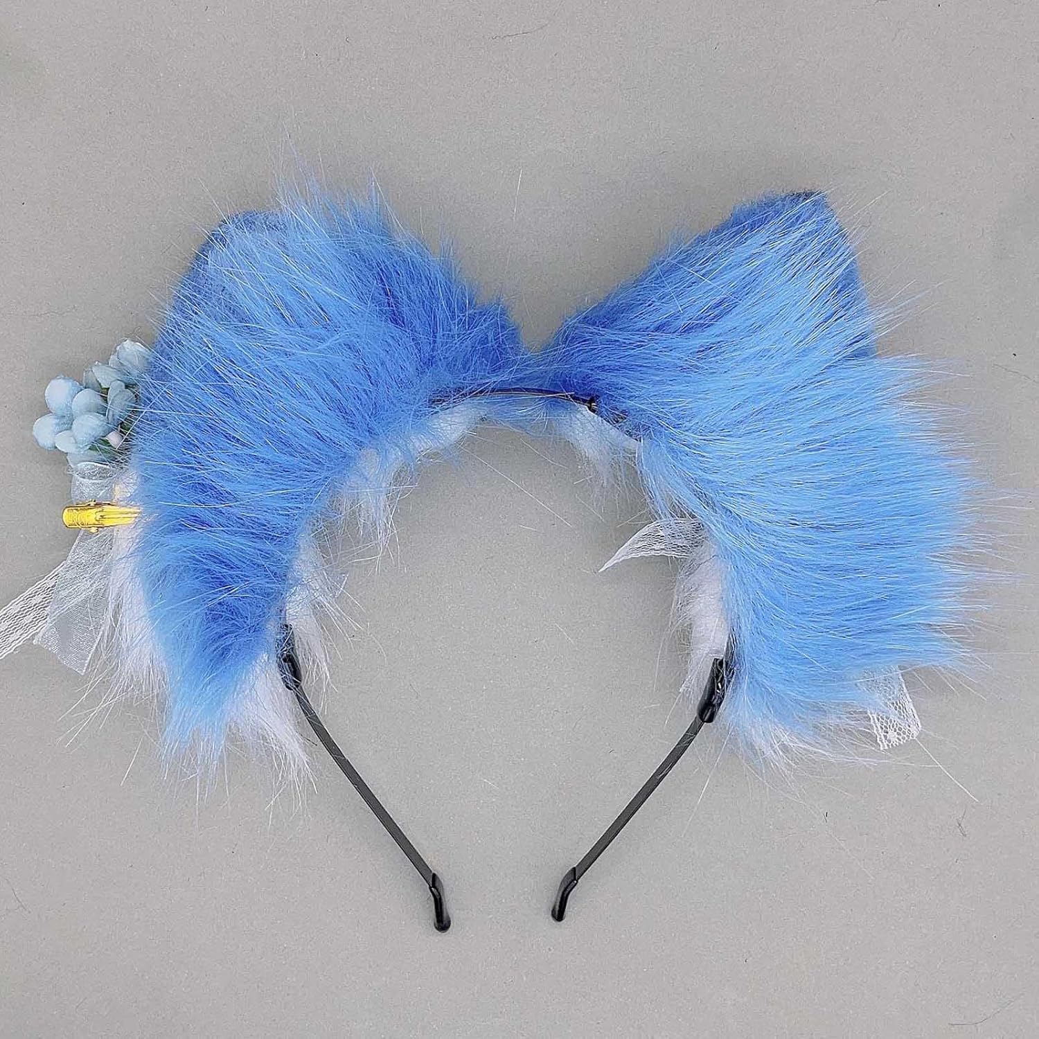KYC Orejas de animales Kawaii de peluche con orejas de gato para el cabello, tocado para Halloween o cosplay