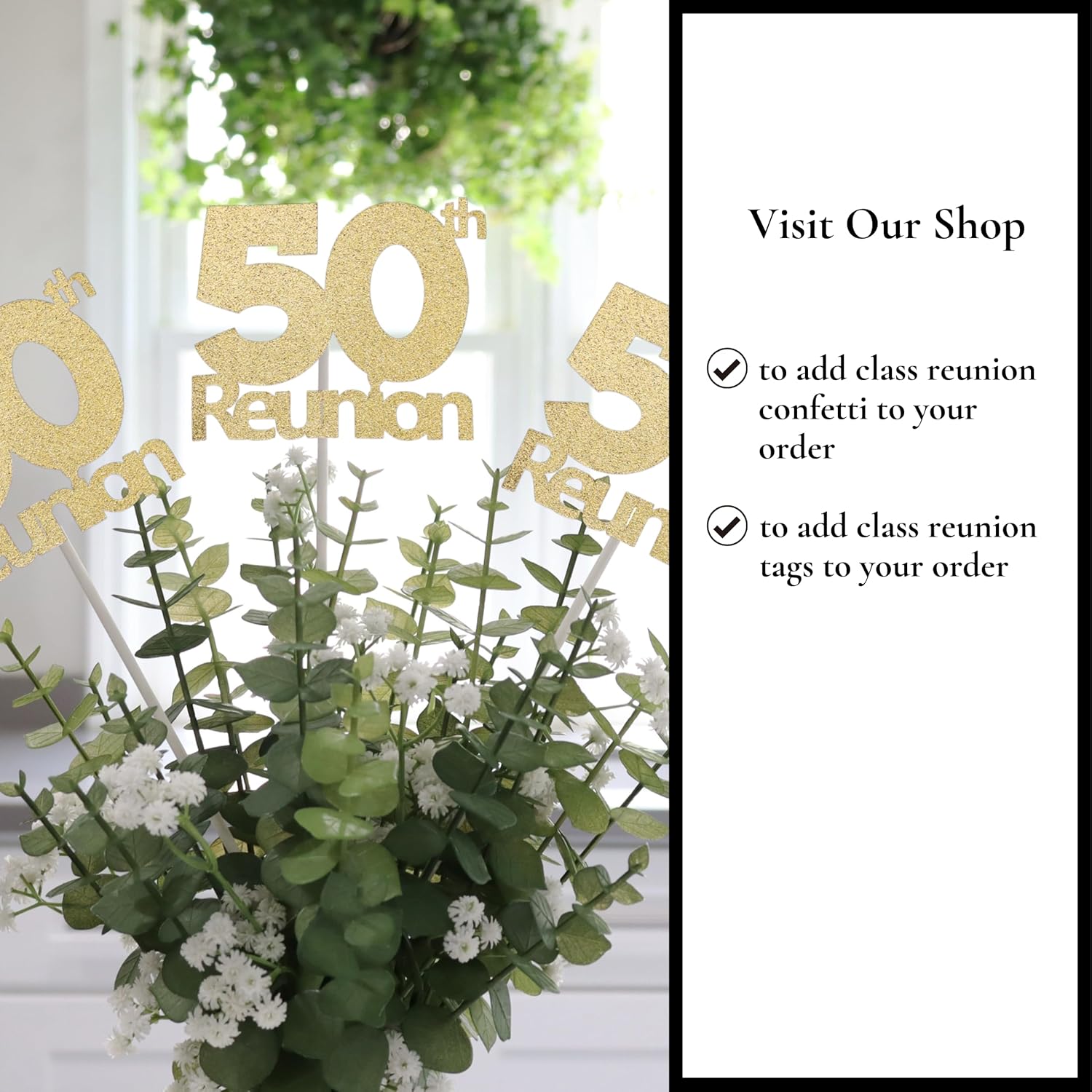 50th High School Reunion Decorations, 1974 Reunion Table Centerpiece Sticks, 50 Year Class Reunion Centerpiece, 3 per Pack by ZeeBestCelebrations