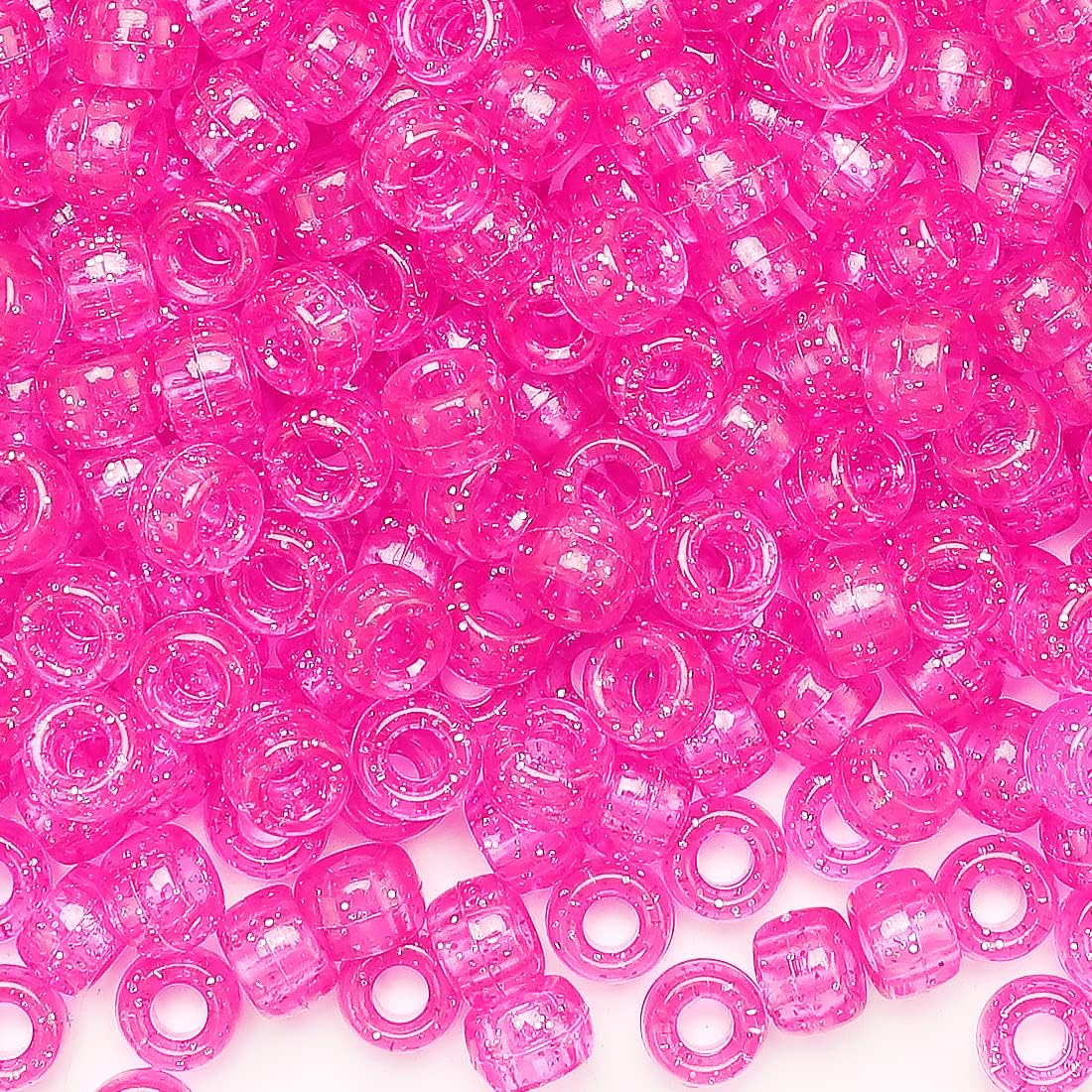 1000 cuentas de pony con purpurina de ciruela (0.23 x 0.315 pulgadas), cuentas para manualidades, cuentas para hacer joyas, cuentas de poni a