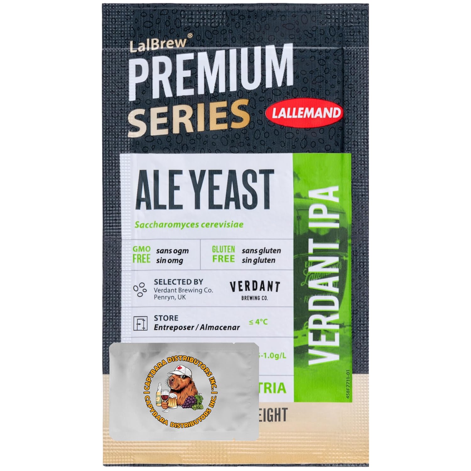LalBrew Verdant IPA Brewing Levadura (1 Pack) – Levadura IPA Ale – Hacer cerveza en casa – 0.39 oz Sachets – Saccharomyces cerevisiae – Vendido por