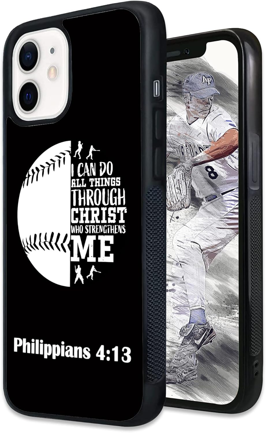 Baseball and Philippians – Funda de goma antideslizante para teléfono compatible con Moto GEdge Series (Moto Edge 2020 Pro20 LITEG StylusG Power