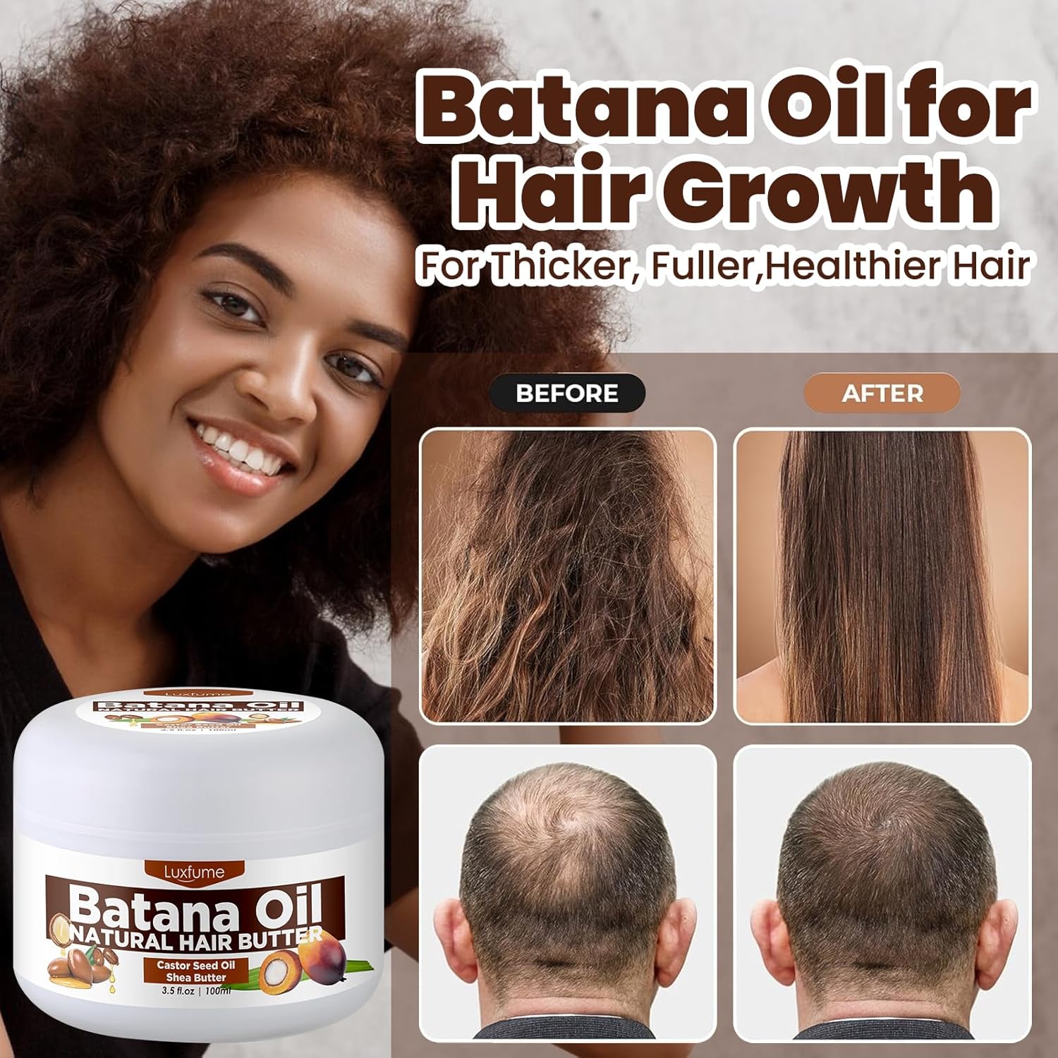 Aceite de batana natural adecuado para todo tipo de cabello, aceite de batana crudo que mejora la fuerza del cabello, previene la pérdida de