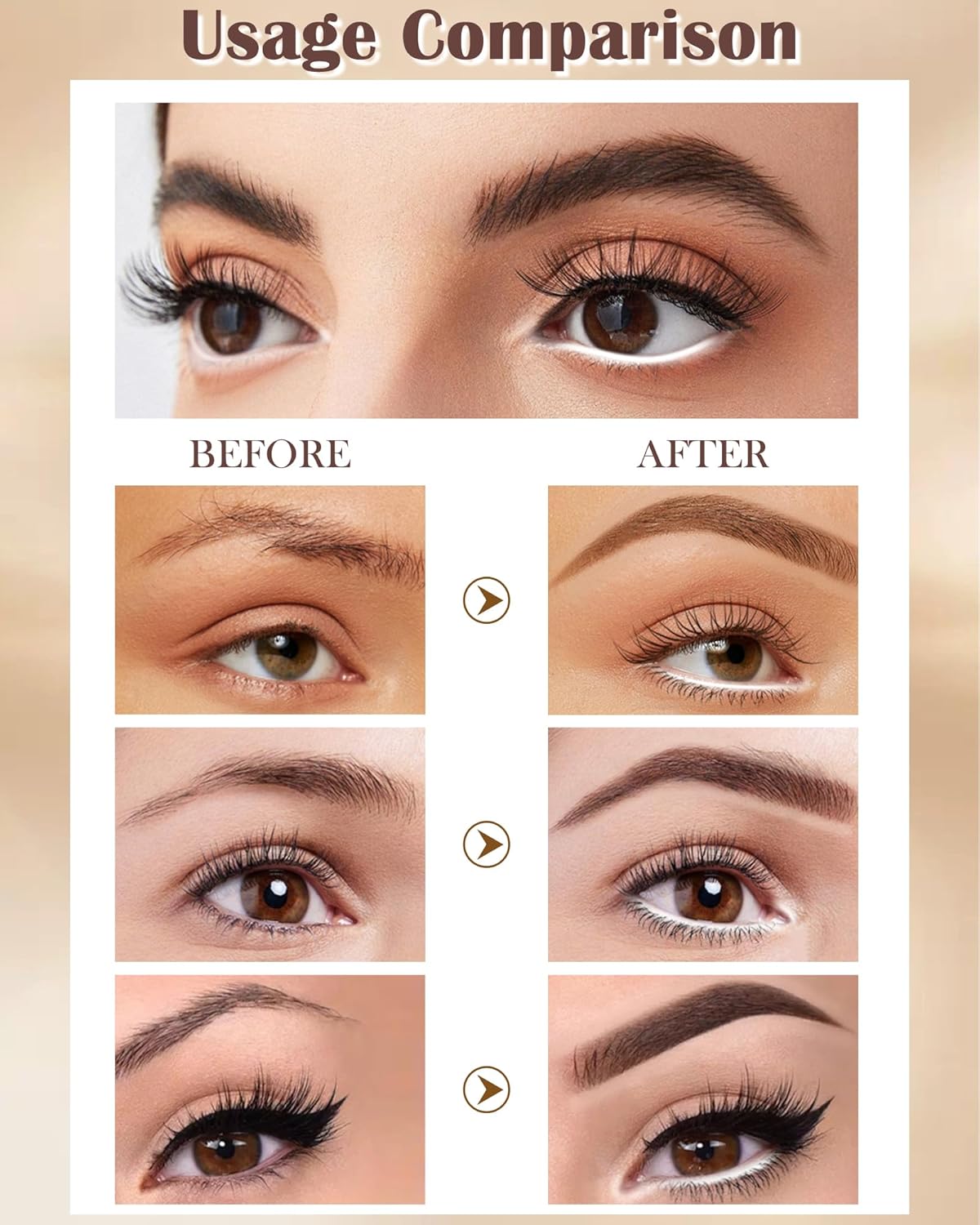 Lápiz de cejas para realzar las cejas, juego de 3 lápices de maquillaje de ojos impermeables de larga duración, lápiz de maquillaje de ojos,
