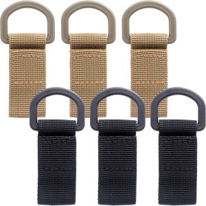 KIKOOD 6 adaptadores tácticos de anillo en D de 3.0 in x 1.4 in, clip de metal para bolsa táctica a prueba de óxido, cinta mágica no se decolora, KIKOOD 6 adaptadores tácticos de anillo en D de 3.0 in x 1.4 in, clip de metal para bolsa táctica a prueba de óxido, cinta mágica no se decolora,