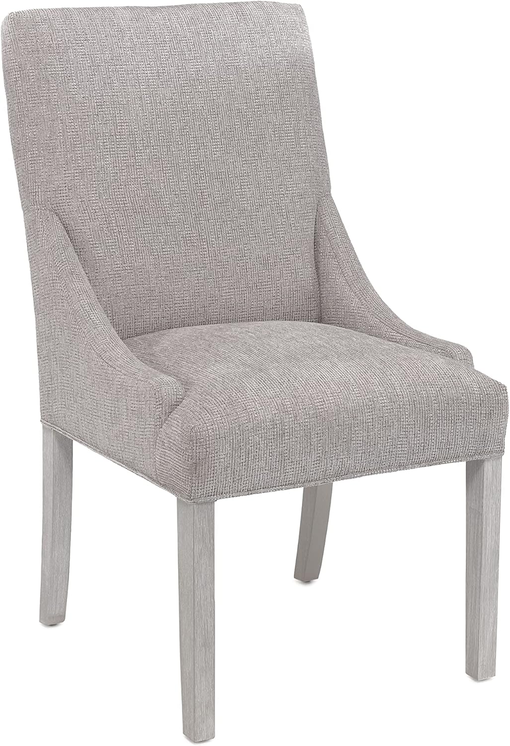 Marie – Colección de comedor tapizada, juego de 2 sillas de cocina, asiento de 18 pulgadas de ancho x 19 pulgadas de profundidad, gris grafito