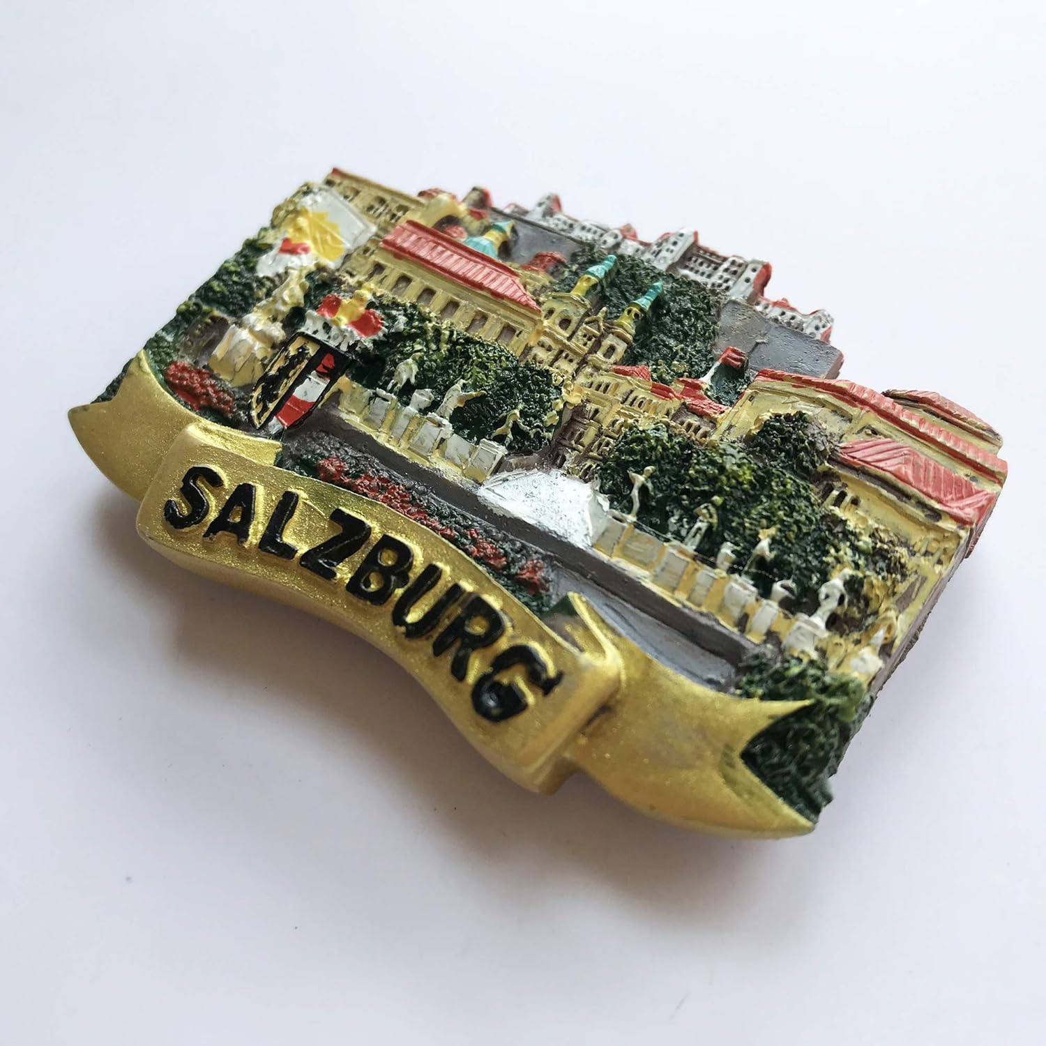 3D Salzburg Austria imán de refrigerador recuerdos de viaje, imán de nevera de Austria decoración del hogar y la cocina