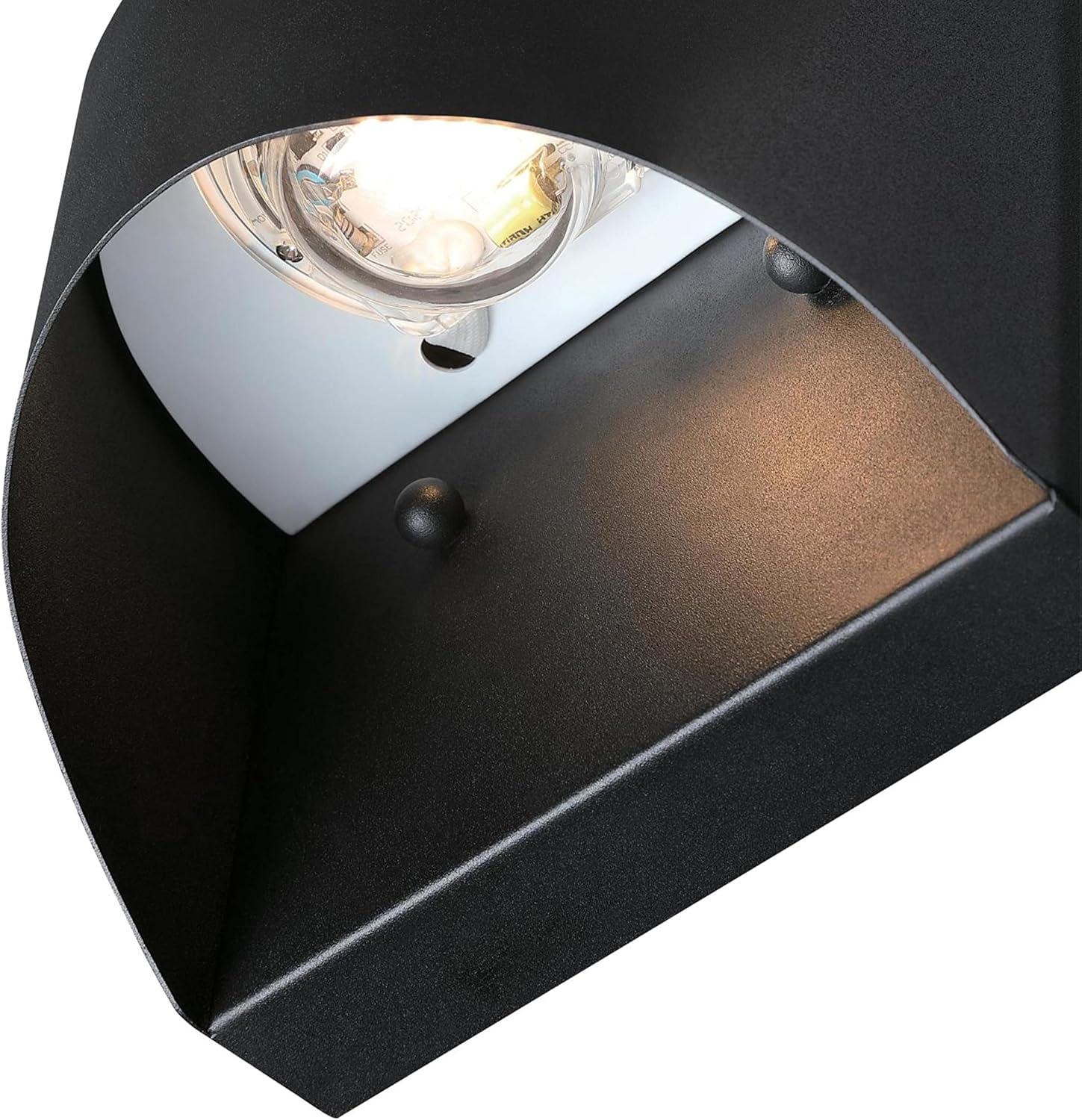 Westinghouse Lighting 6122800 Nardella – Lámpara de pared LED de transición regulable para exteriores, acabado negro texturizado, apto para cielo