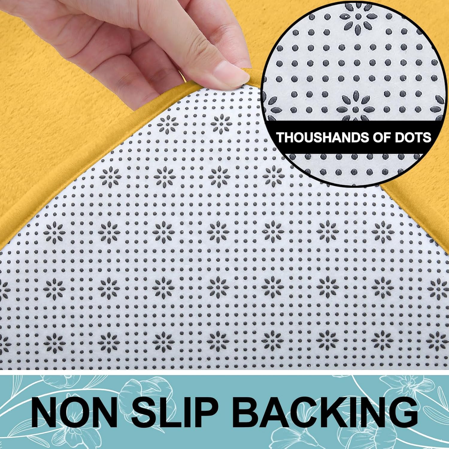 Smiry – Tapete de baño de espuma viscoelástica, supersuave, absorbente, antideslizante, alfombra para el suelo del baño, 32 x 20 pulgadas, color