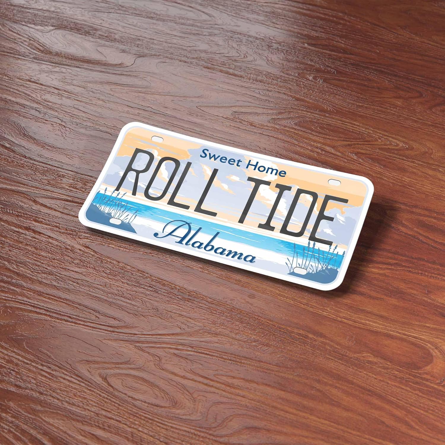 Roll Tide Alabama License Plate Sticker, Bama Bumper Sticker for Car, Crimson Tide Football Decal for Hydroflask & Laptop, Tuscaloosa AL Gift