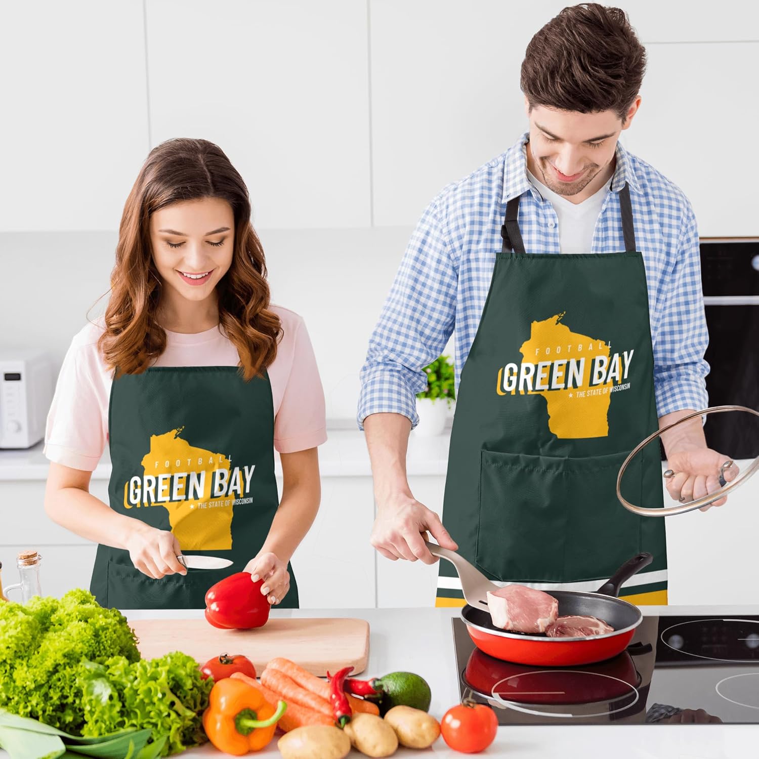 Custom Personalized Cooking Apron Waterproof For Women Men,Add Name and Number Kitchen Grill Chef Cooking Apron