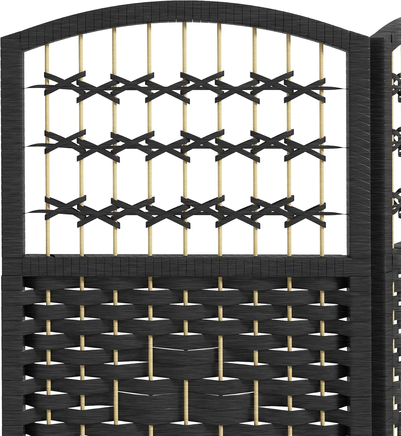 HOMCOM Divisor de habitación de 4 paneles, pantalla de privacidad plegable, separador de habitación de 5.6 pies, divisor de pared de división