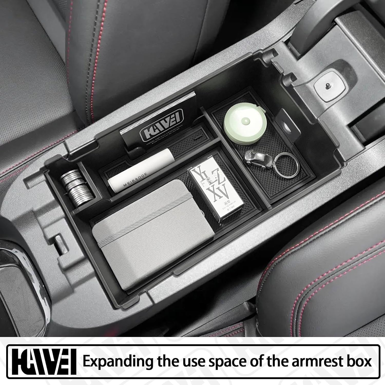 Bandeja organizadora de consola central compatible con Chevy Equinox 2018 2019 2020 2021 2023 2024, accesorios para reposabrazos, caja de