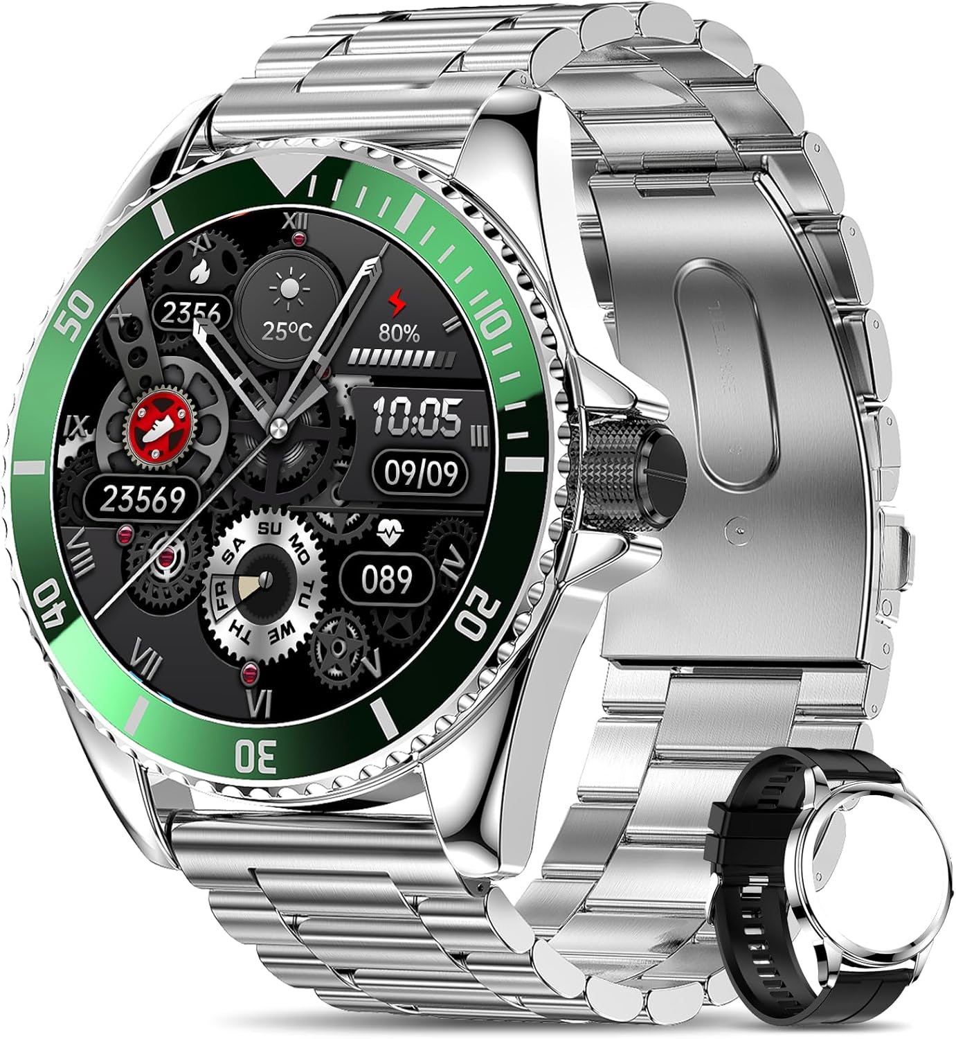 YYKY Reloj inteligente para hombres y mujeres con llamada Bluetooth, monitor de actividad física de 1.32 pulgadas con monitor de sueño de frecuencia