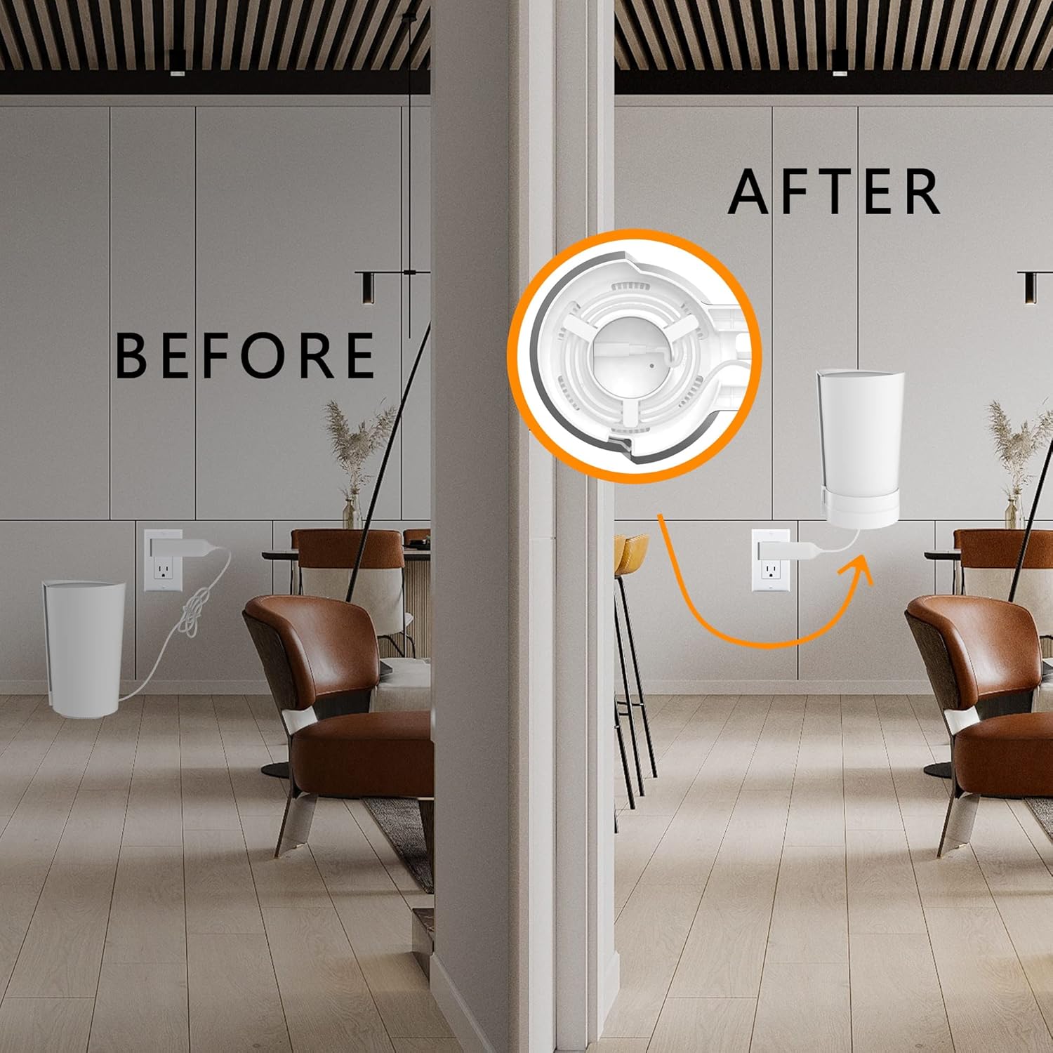 -Soporte de pared para TP-Link, Deco X90X95XE200 WiFi 6 Soporte de pared con organizador de cables, sistema WiFi de malla para el hogar, soporte de