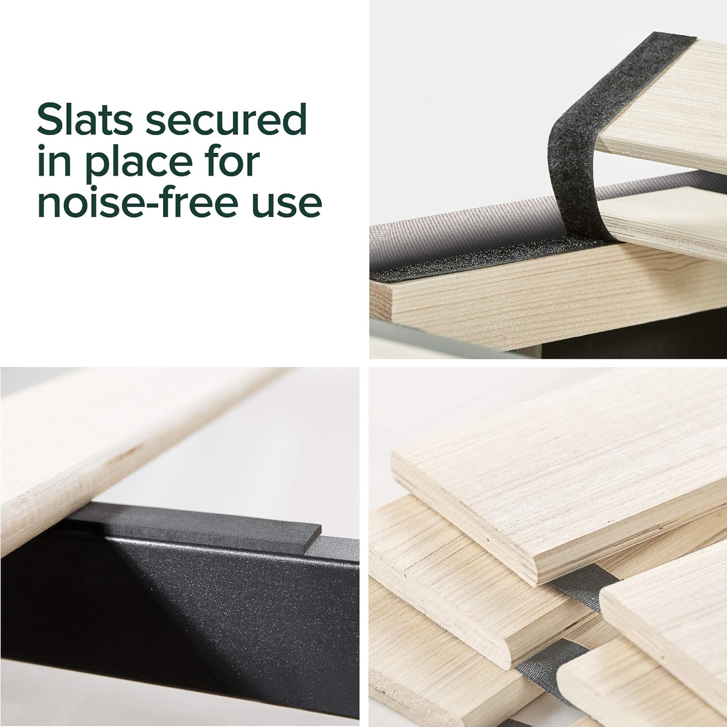 ZINUS Lottie – Base de cama tapizada con cabecero corto y puertos USB, base de colchón, soporte de listones de madera, no necesita somier, fácil