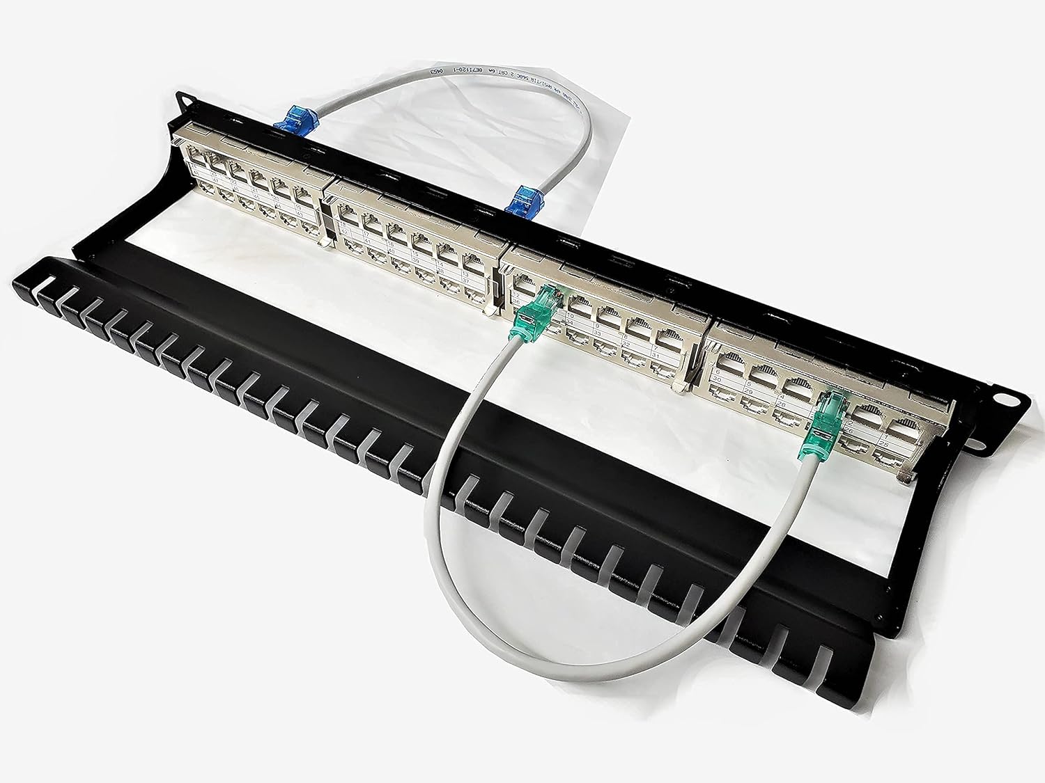 R.J. Enterprises- HDPP-48S-C6A, panel de conexiones-48 Port-One U-No hay acoplador defectuoso-No es necesario menear-10G Ethernet NO rápido