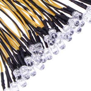 35 diodos LED amarillos precableados, diodos LED ultra brillantes de 12 V precableados de 0.197 in con resistencia incorporada para proyectos de 35 diodos LED amarillos precableados, diodos LED ultra brillantes de 12 V precableados de 0.197 in con resistencia incorporada para proyectos de