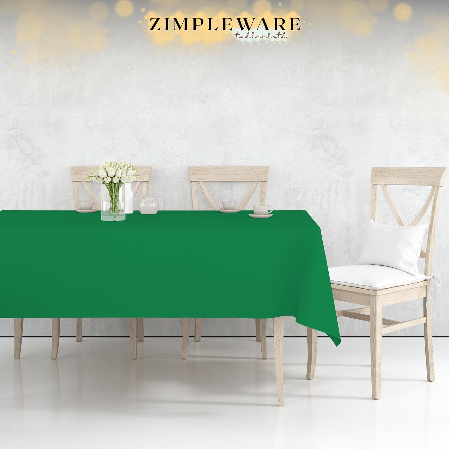 Zimpleware – Mantel redondo de plástico para fiestas de 213cm (84pulgadas) de diámetro (paquete de 1, 6 y 12 unidades)