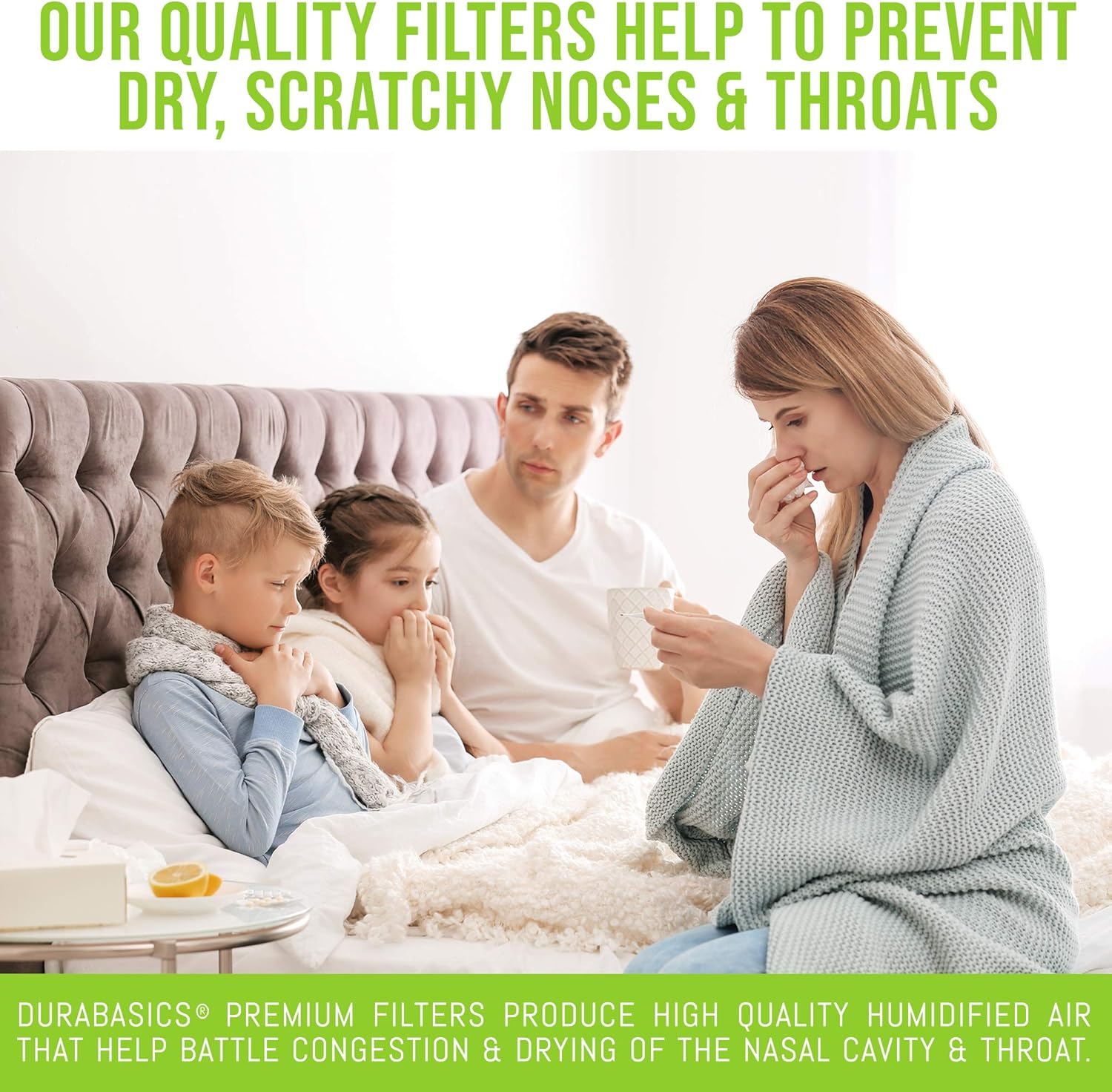 Durabasics Paquete de 4 filtros humidificadores de alta calidad compatibles con el filtro humidificador Honeywell HAC-504, HAC-504AW y Honeywell