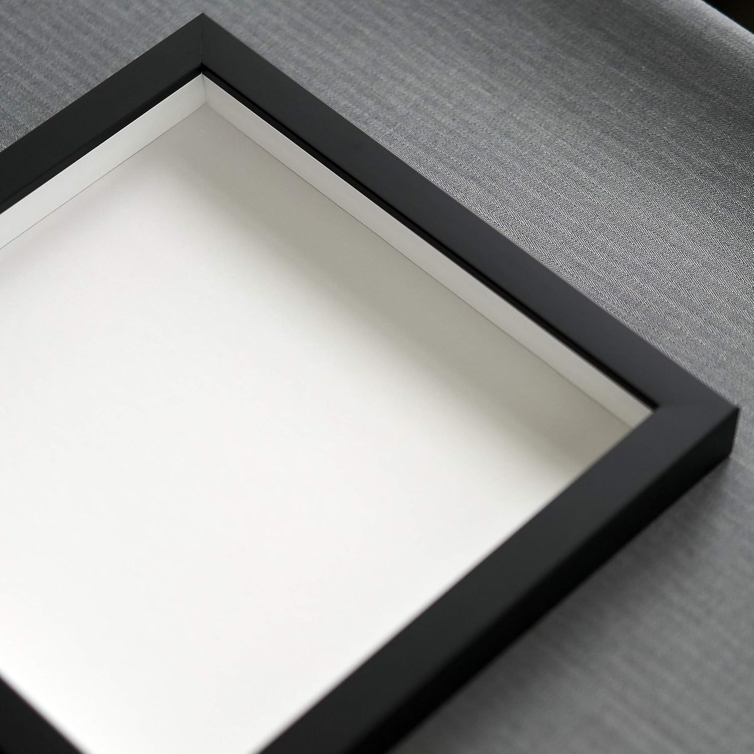 Marco de caja de sombra de 14 x 40 pulgadas, color negro contemporáneo, profundidad de espacio útil de 1 pulgada, tamaño interior de 14 x 40 o 40 x