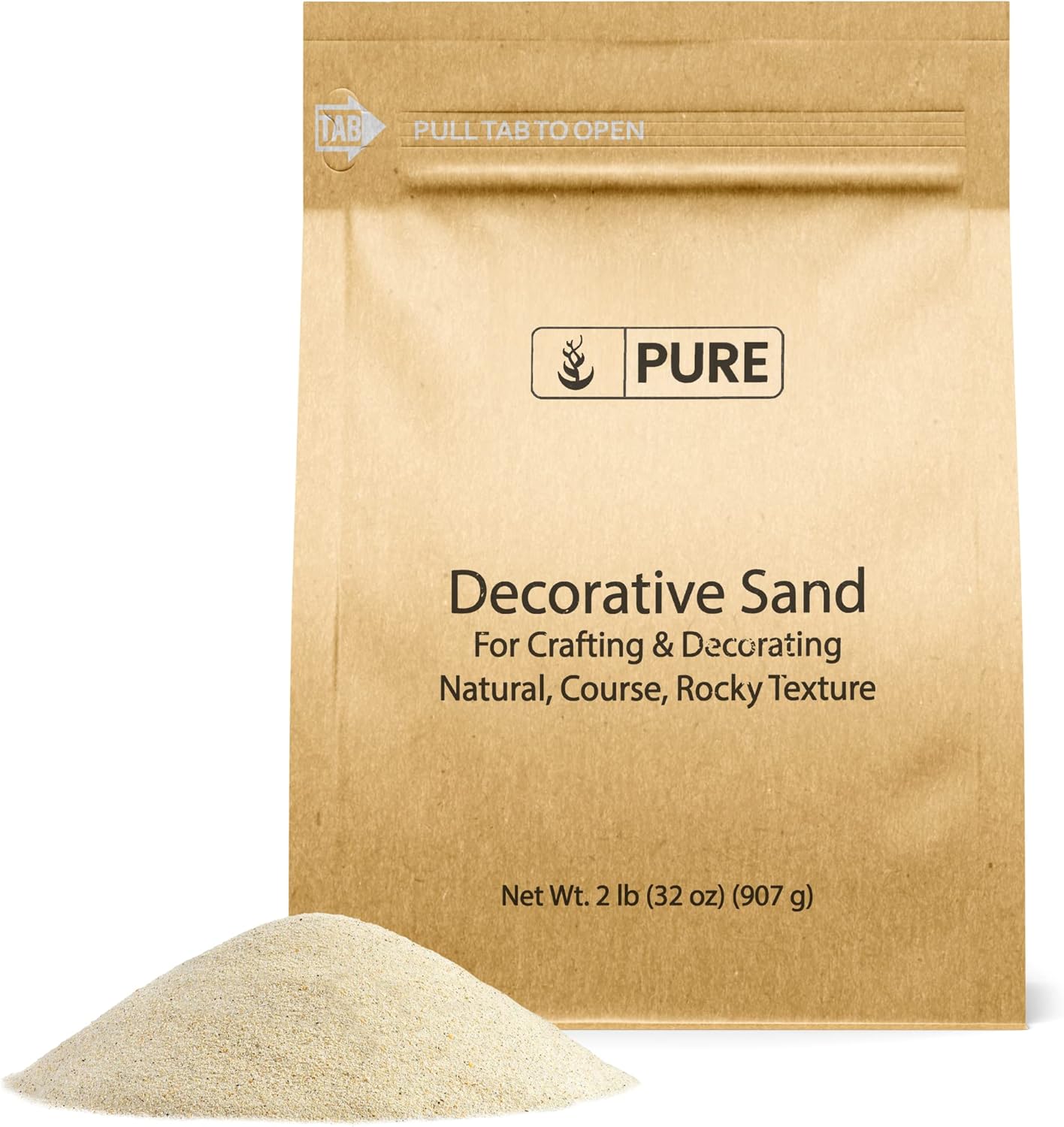 Arena decorativa natural (2 libras) de arena real para uso en manualidades, decoración, relleno de jarrón y mucho más