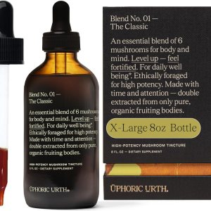 UPHORIC URTH Mezcla de mezcla de hongos No.1-6 Reishi, Chaga, melena de león, cola de pavo, cordyceps y shiitake, refuerzo de inmunidad de apoyo UPHORIC URTH Mezcla de mezcla de hongos No.1-6 Reishi, Chaga, melena de león, cola de pavo, cordyceps y shiitake, refuerzo de inmunidad de apoyo