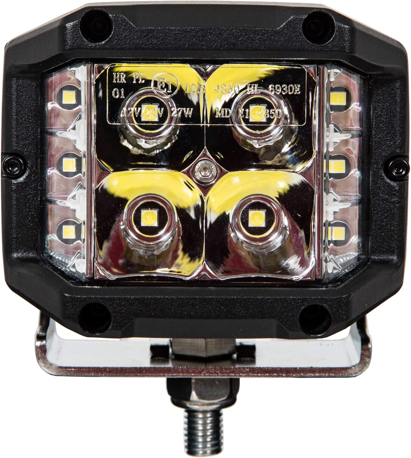 Buyers Products Luz de combinación rectangular LED transparente de gran angular ultra brillante de 4 pulgadas por 3 pulgadas