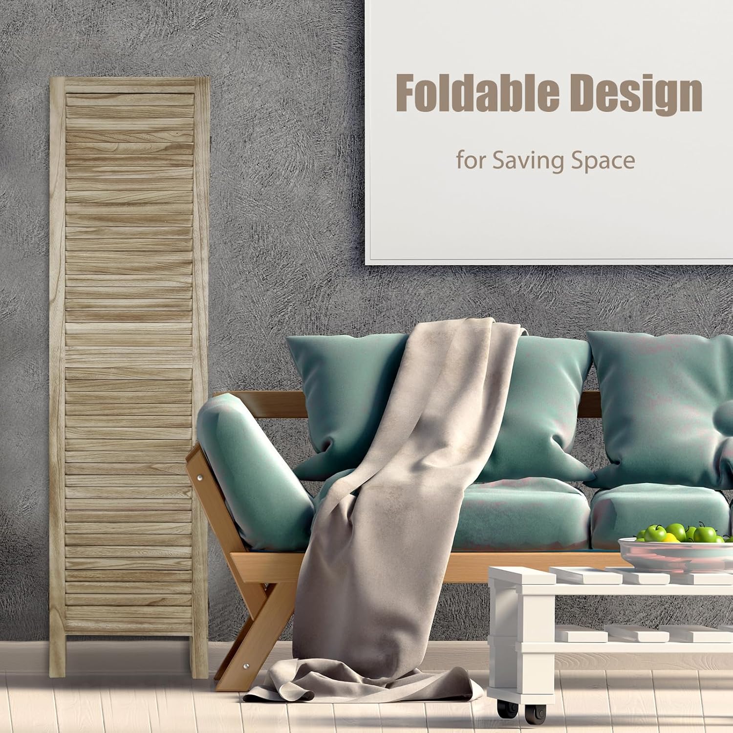 Babion Divisores de habitación de 4 paneles, separadores de habitación de madera, separadores de habitación portátiles y pantallas de privacidad