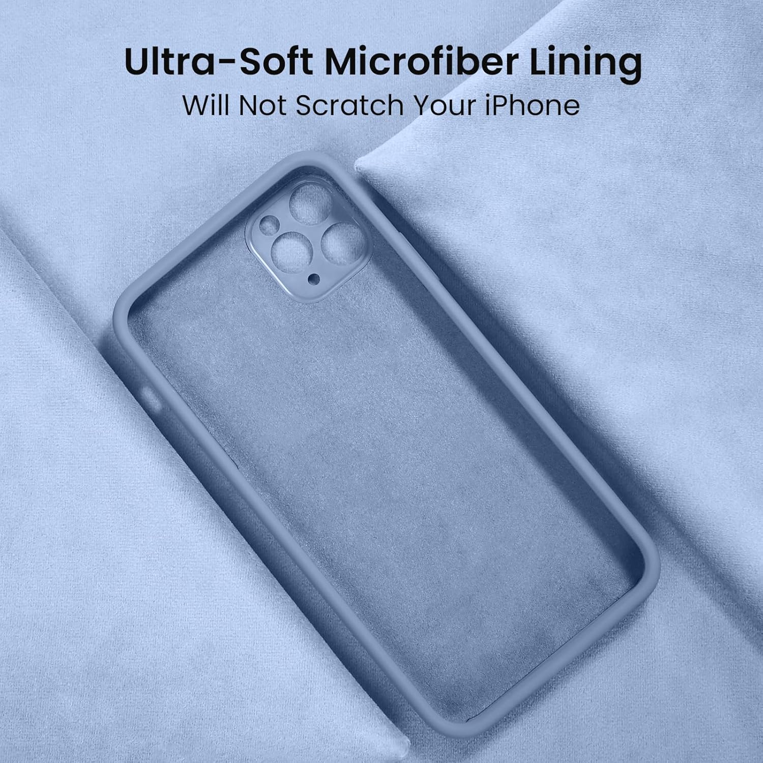 FireNova Funda para iPhone 12 Pro Max, funda de silicona mejorada protección de cámara con forro de microfibra suave antiarañazos, 6.7 pulgadas,