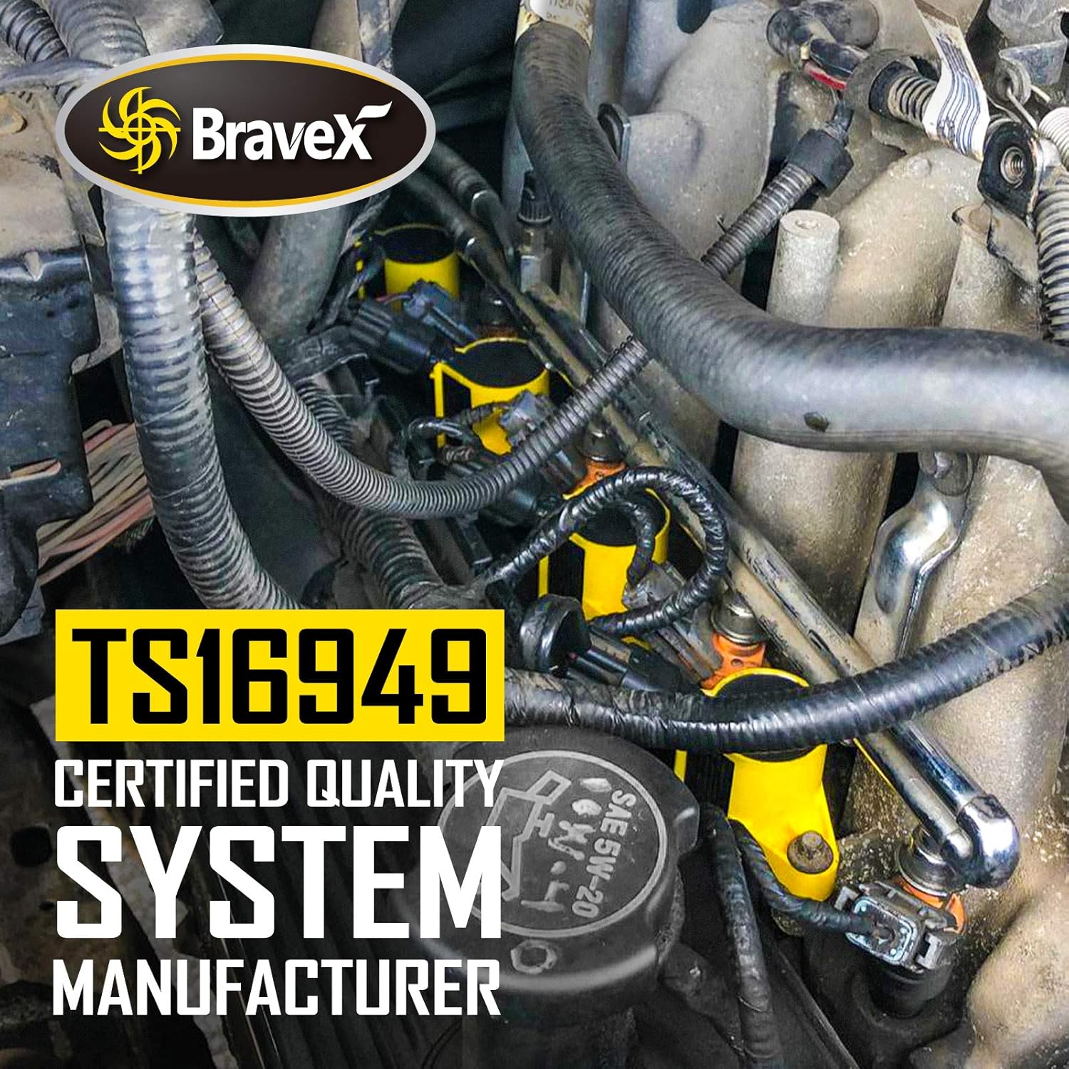 Paquete de bobinas de encendido de alto rendimiento y bujía SP479 – Actualización 15% más de energía para Ford F-150 F-250 F-350 4.6L 5.4L V8 Corona