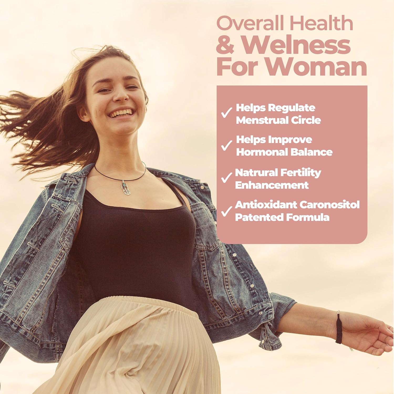Pure Moxies Mio-inositol y D-quiro-inositol, suplemento de fertilidad SOP, relación 401, promueve el equilibrio hormonal y la función ovárica,