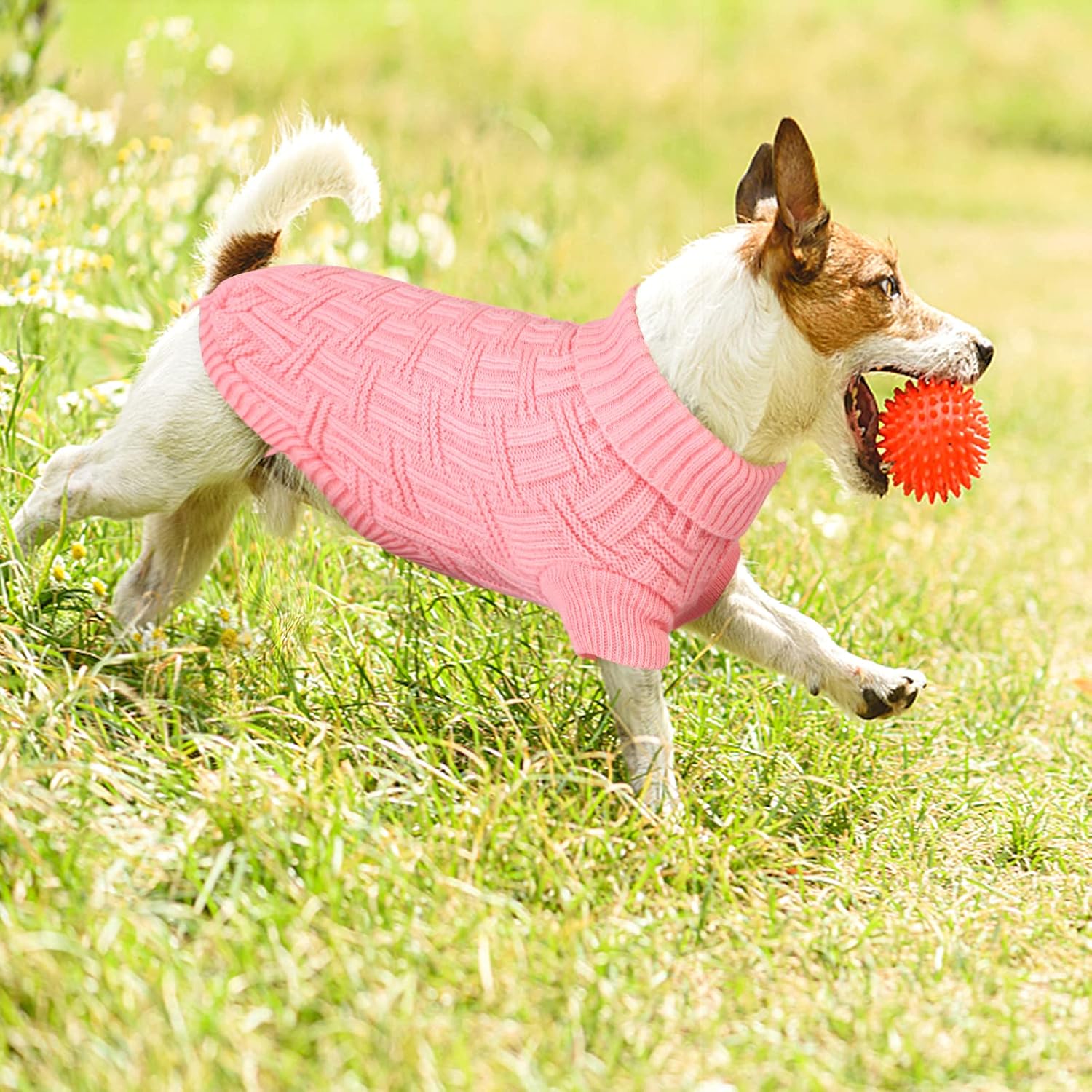 ASENKU Suéter pequeño para perro, ropa de punto para clima frío, ropa clásica de cuello alto grueso y cálida para chihuahuas, bulldogs, perros