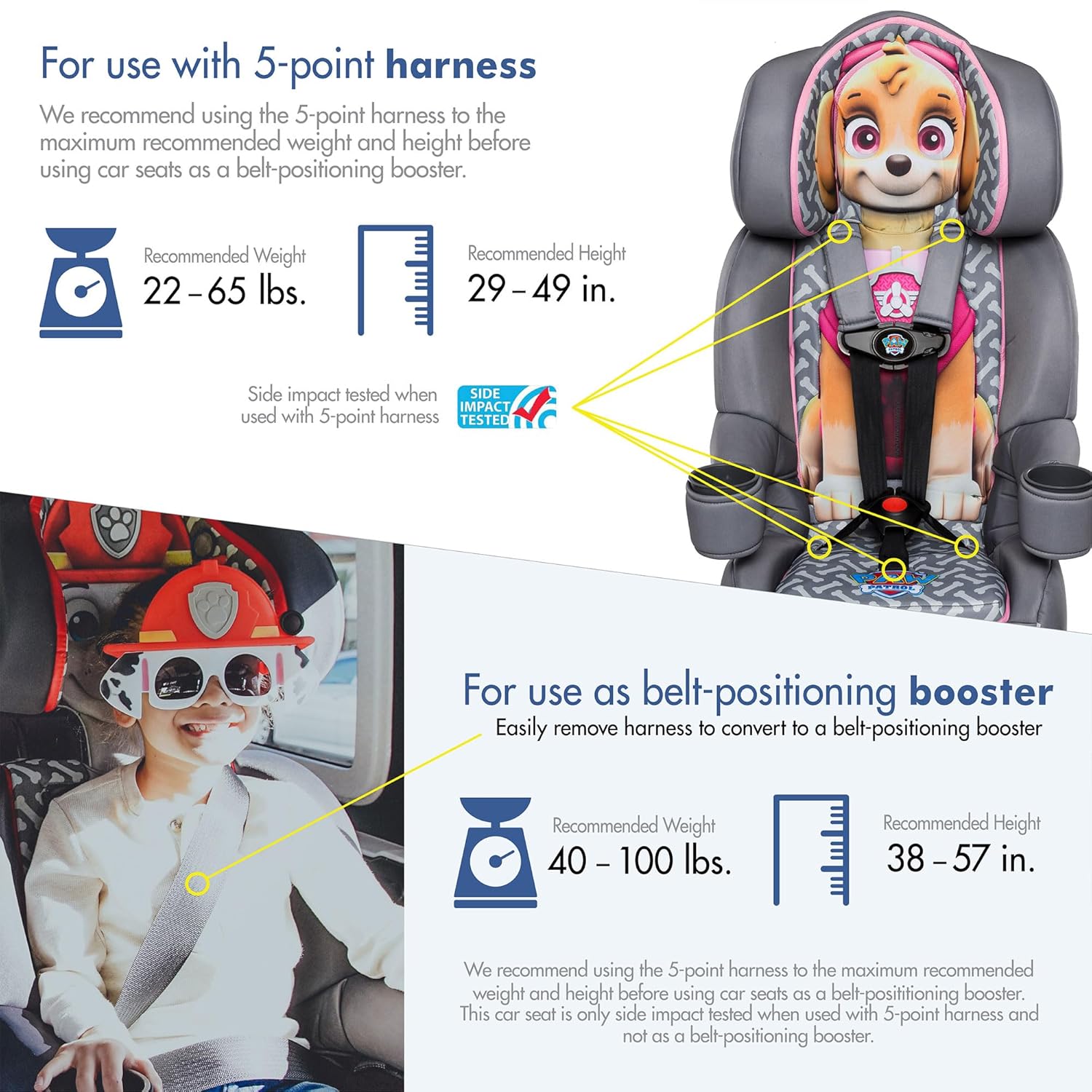 KidsEmbrace Nickelodeon asiento para automóvil de Skye de Paw Patrol